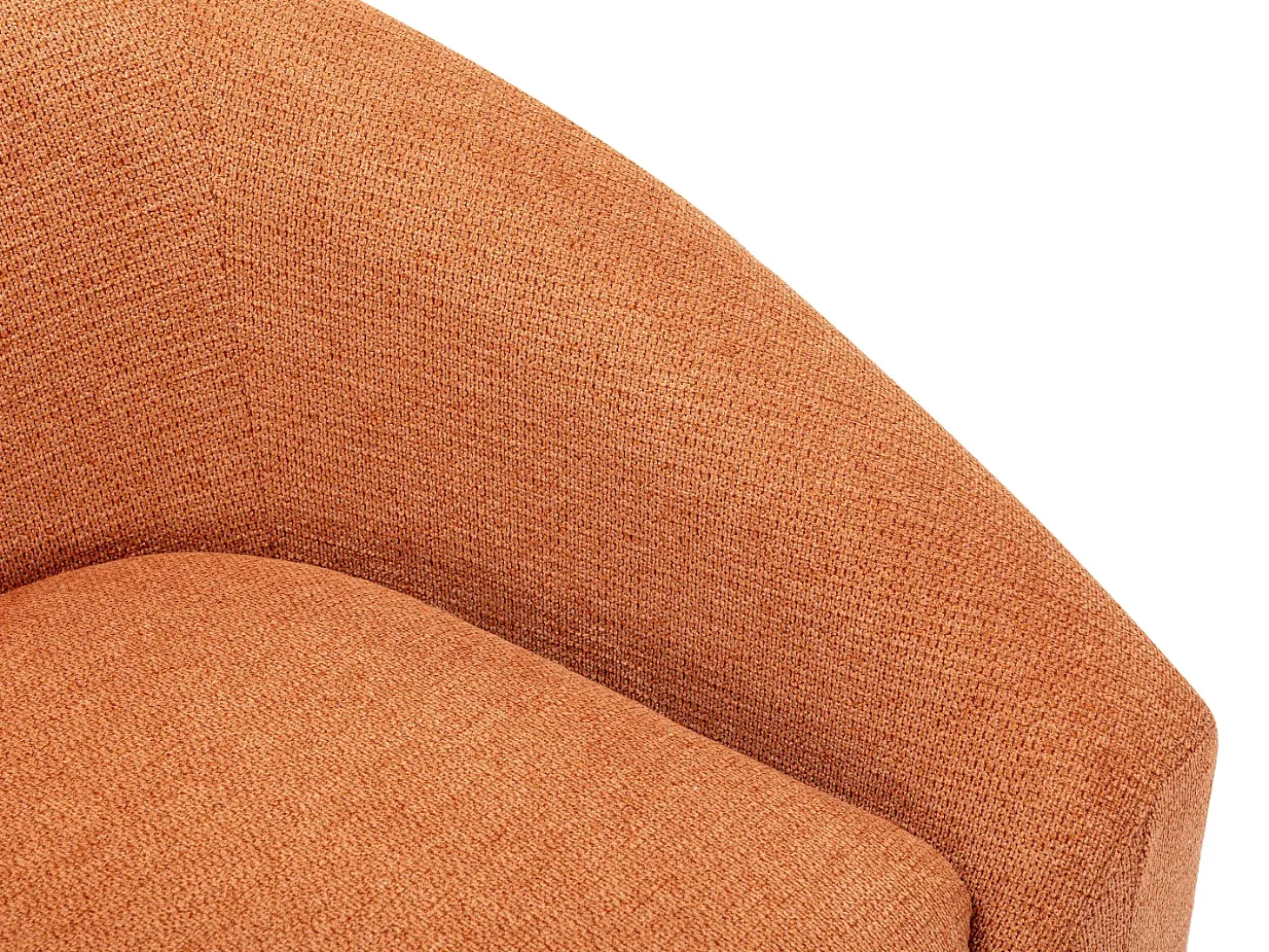 Sofá de 2 plazas de tela de color terracota estilo diseño OSSANA