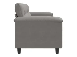 Sofá de 2 plazas de tela de microfibra gris oscuro 140 cm