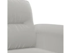 Sofá de 2 plazas de tela de microfibra gris claro 140 cm