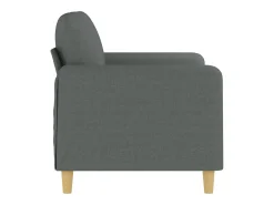 Sofá de 2 plazas de tela gris oscuro 120 cm