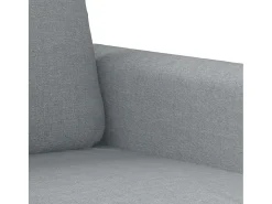 Sofá de 3 plazas de tela gris claro 180 cm