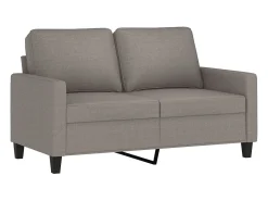 Sofá de 2 plazas de tela gris taupé 120 cm