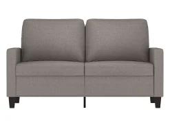 Sofá de 2 plazas de tela gris taupé 120 cm
