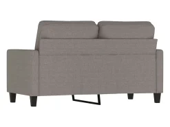 Sofá de 2 plazas de tela gris taupé 120 cm