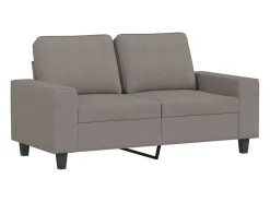 Sofá de 2 plazas de tela gris taupé 120 cm