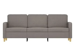 Sofá de 3 plazas de tela gris taupe 180 cm