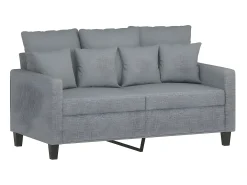 Sofá de 2 plazas de tela gris claro 120 cm PWFG61584