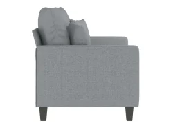 Sofá de 2 plazas de tela gris claro 120 cm PWFG61584