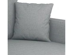 Sofá de 2 plazas de tela gris claro 120 cm