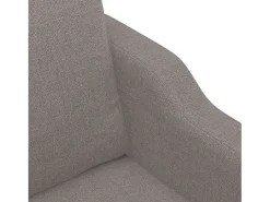 Sofá de 3 plazas de tela gris taupe 180 cm