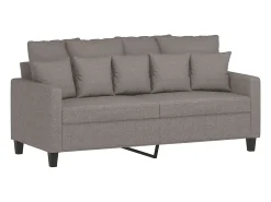 Sofá de 2 plazas de tela gris taupé 140 cm