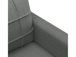 Sofá de 2 plazas de tela gris oscuro 120 cm