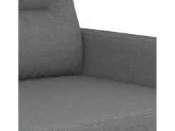 Sofá de 2 plazas de tela gris oscuro 140 cm