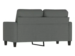 Sofá de 2 plazas de tela gris oscuro 120 cm PWFG54838