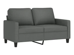 Sofá de 2 plazas de tela gris oscuro 120 cm PWFG54838