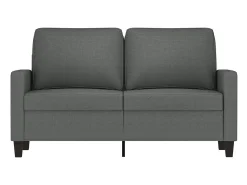 Sofá de 2 plazas de tela gris oscuro 120 cm PWFG54838
