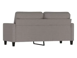 Sofá de 2 plazas de tela gris taupé 140 cm