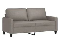 Sofá de 2 plazas de tela gris taupé 140 cm