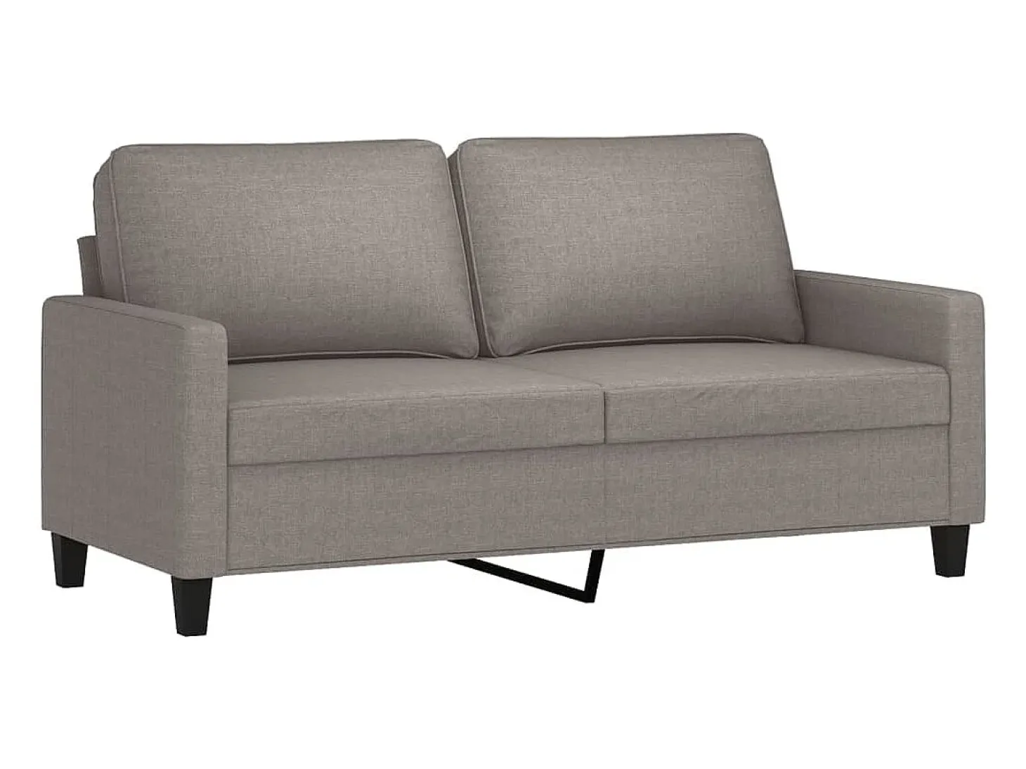 Sofá de 2 plazas de tela gris taupé 140 cm