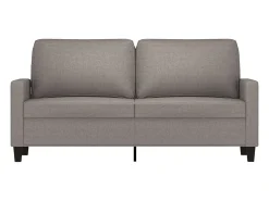 Sofá de 2 plazas de tela gris taupé 140 cm
