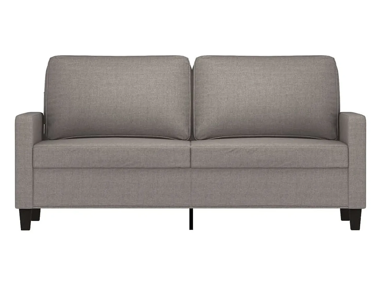 Sofá de 2 plazas de tela gris taupé 140 cm