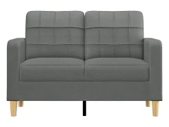Sofá de 2 plazas de tela gris oscuro 120 cm PWFG48164