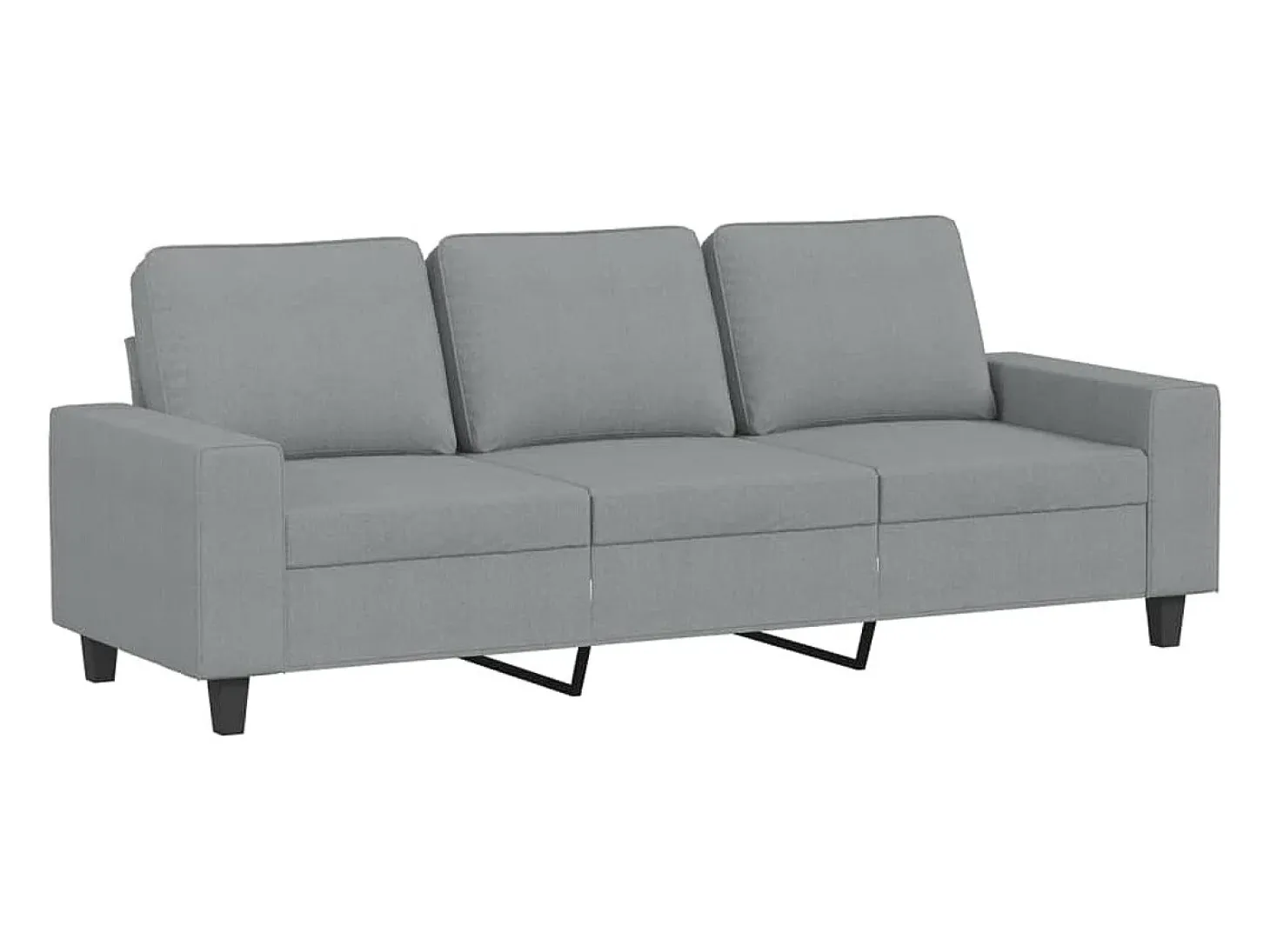 Sofá de 3 plazas de tela gris claro 180 cm PWFG74966