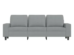 Sofá de 3 plazas de tela gris claro 180 cm PWFG74966