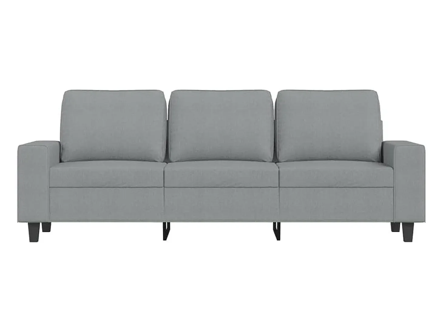 Sofá de 3 plazas de tela gris claro 180 cm PWFG74966