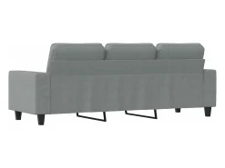Sofá de 3 plazas de tela gris claro 180 cm PWFG74966