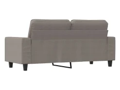 Sofá de 2 plazas de tela gris taupé 140 cm