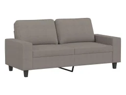 Sofá de 2 plazas de tela gris taupé 140 cm