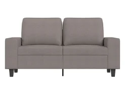 Sofá de 2 plazas de tela gris taupé 120 cm PWFG59213