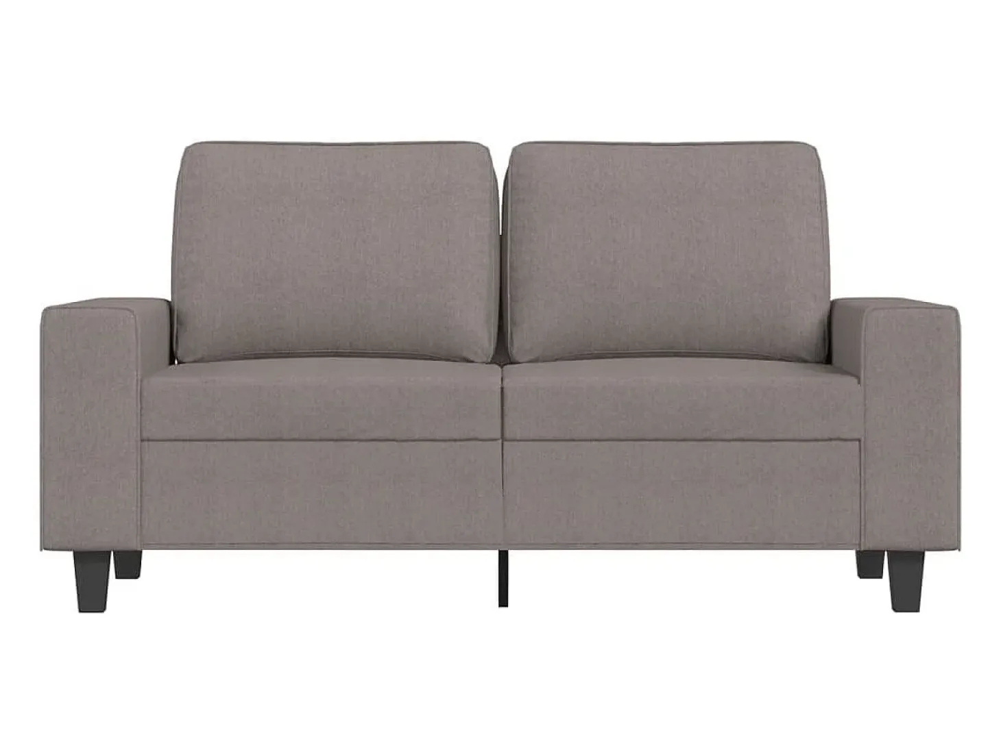 Sofá de 2 plazas de tela gris taupé 120 cm PWFG59213