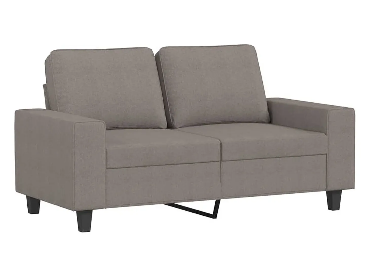 Sofá de 2 plazas de tela gris taupé 120 cm PWFG59213