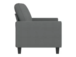 Sofá de 2 plazas de tela gris oscuro 140 cm PWFG54801