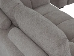 Sofá de 3 plazas de tela gris con efecto acolchado estilo diseño BERENIA