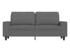 Sofá de 2 plazas de tela gris oscuro 140 cm