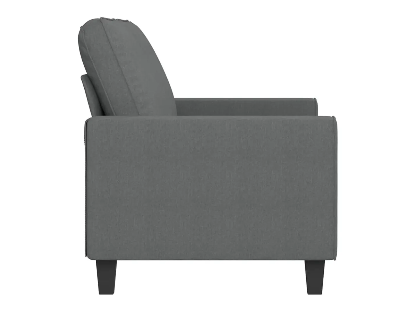 Sofá de 2 plazas de tela gris oscuro 140 cm
