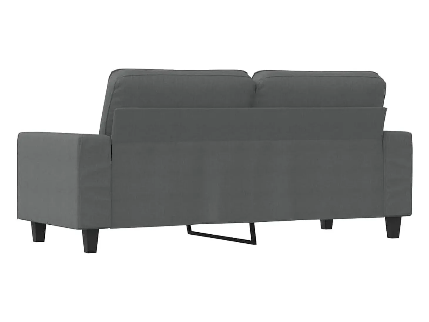 Sofá de 2 plazas de tela gris oscuro 140 cm