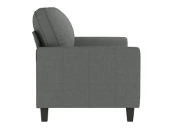 Sofá de 2 plazas de tela gris oscuro 140 cm