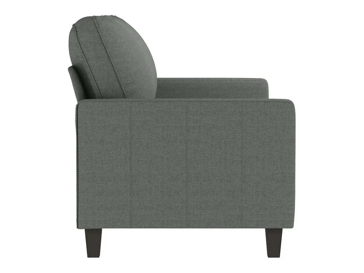 Sofá de 2 plazas de tela gris oscuro 140 cm