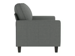 Sofá de 2 plazas de tela gris oscuro 140 cm PWFG22771