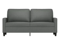 Sofá de 2 plazas de tela gris oscuro 140 cm PWFG22771