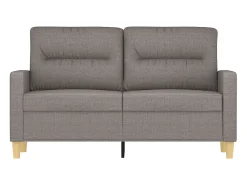 Sofá de 2 plazas de tela gris taupé 120 cm