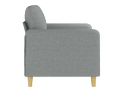 Sofá de 2 plazas de tela gris claro 120 cm