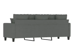 Sofá de 3 plazas de tela gris oscuro 180 cm PWFG87625