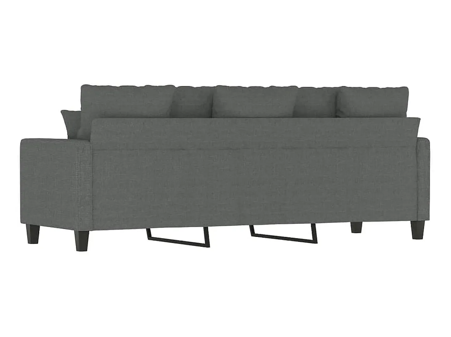 Sofá de 3 plazas de tela gris oscuro 180 cm PWFG87625