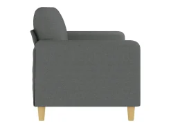 Sofá de 3 plazas de tela gris oscuro 180 cm