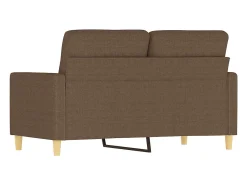 Sofá de 2 plazas de tela marrón 120 cm